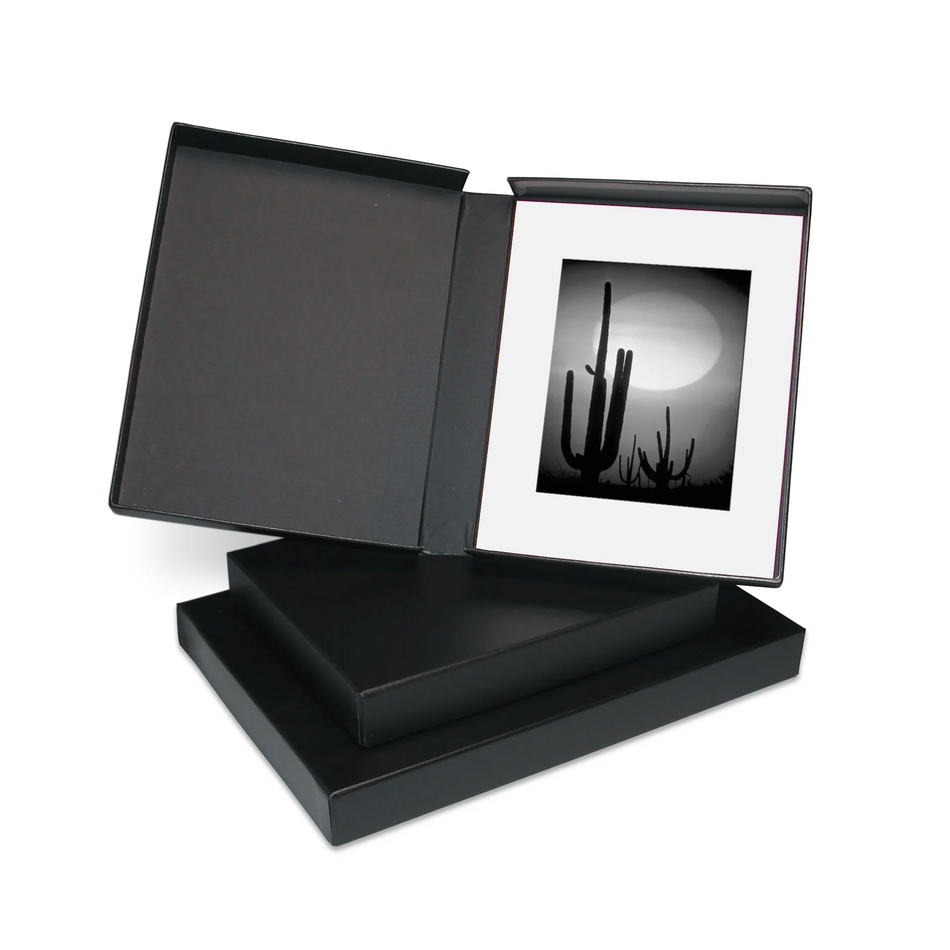 Print File PBB14142 Black Clamshell Portfolio Box w/ black lining 14-1/2x14-1/2x2