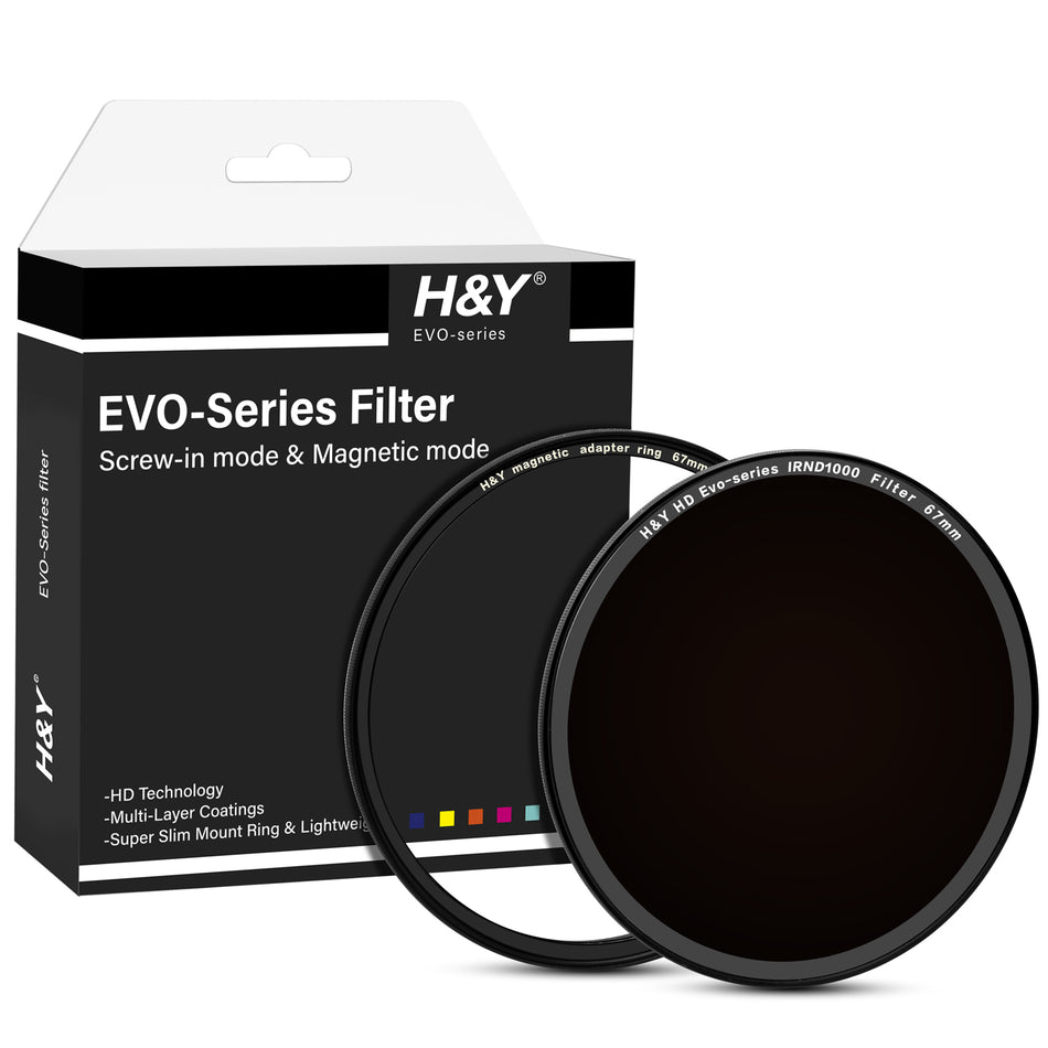 H&Y Filters HD EVO-Series Magnetic IRND1000 Filter & Adapter Ring - 67mm