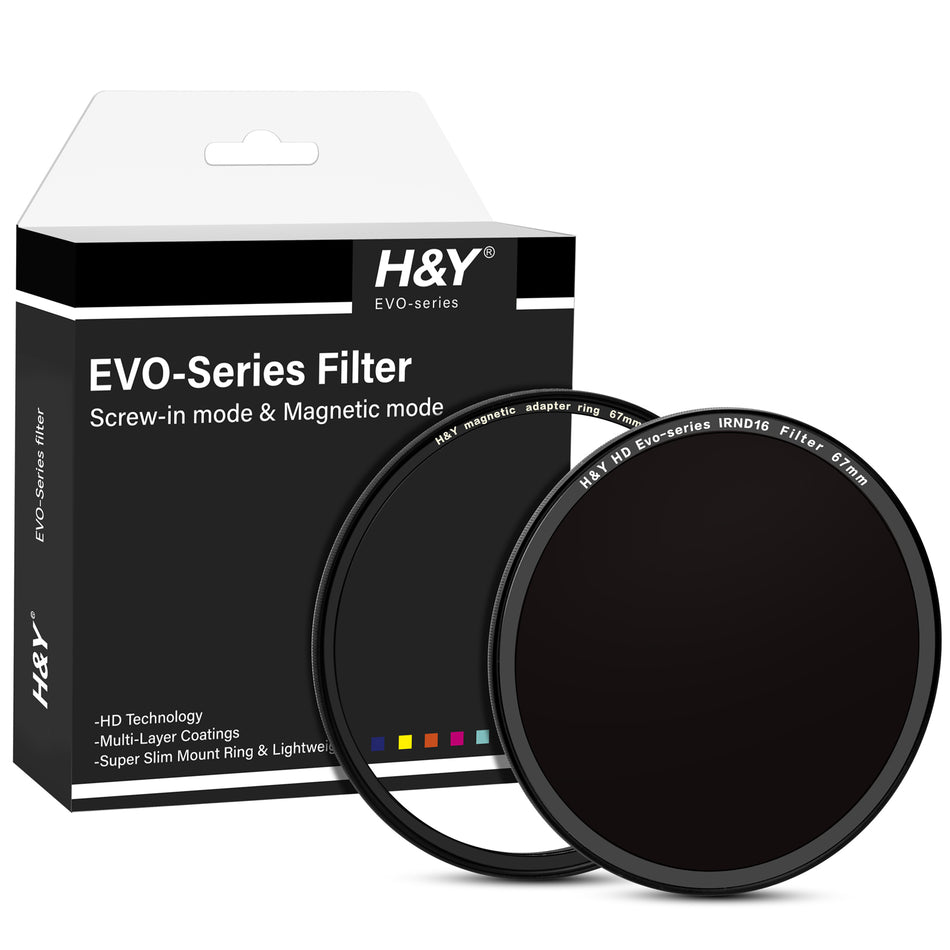 H&Y Filters HD EVO-Series Magnetic IRND16 Filter & Adapter Ring - 67mm