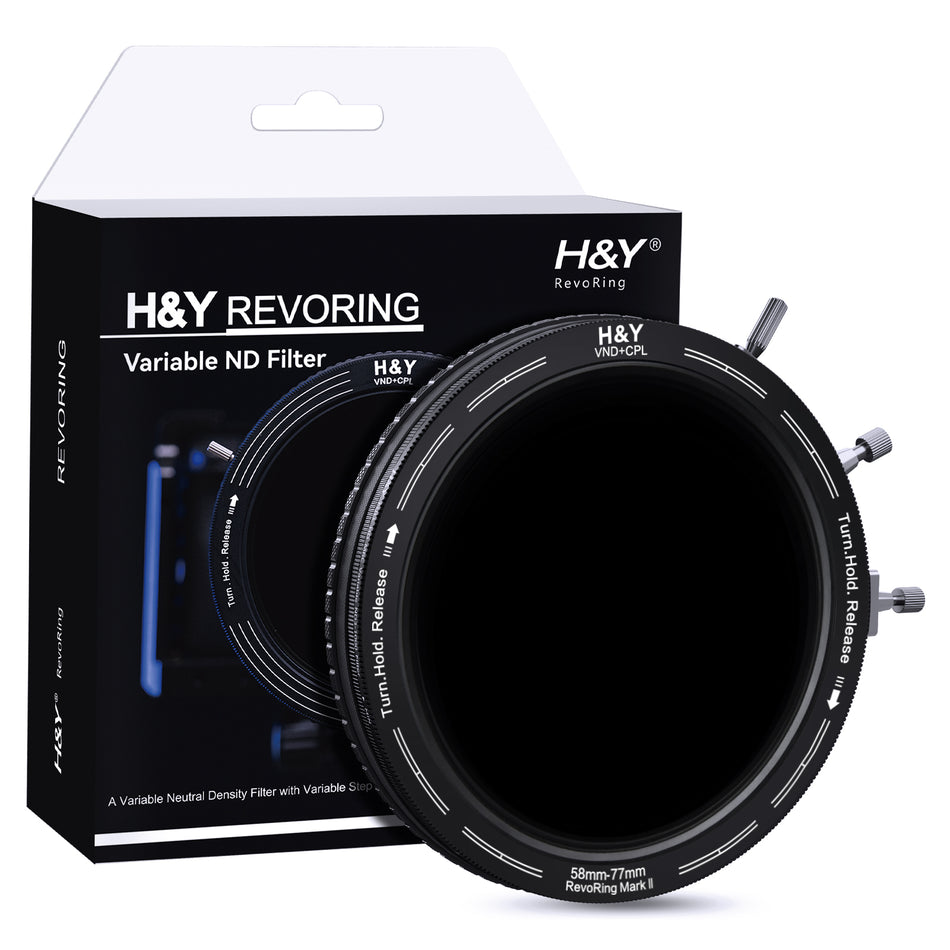 H&Y Filters RevoRing MKII Variable ND3-ND1000 & Circular Polarizer Filter (58-77mm)