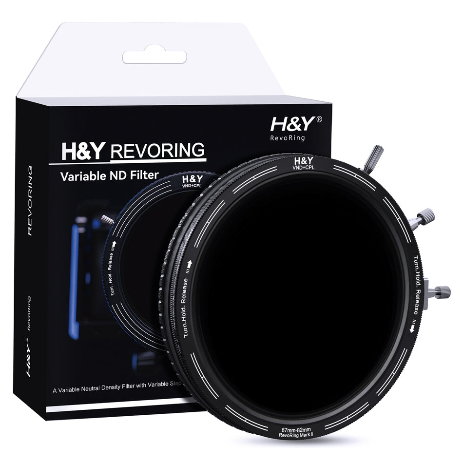 H&Y Filters RevoRing MKII Variable ND3-ND1000 & Circular Polarizer Filter (67-82mm)