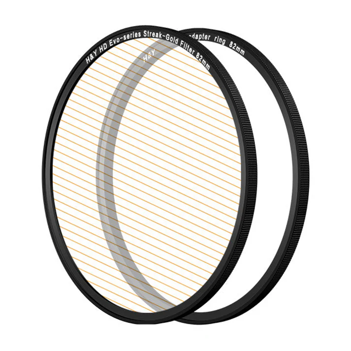 H&Y Filters HD EVO-Series Magnetic Gold Streak Filter & Adapter Ring - 82mm