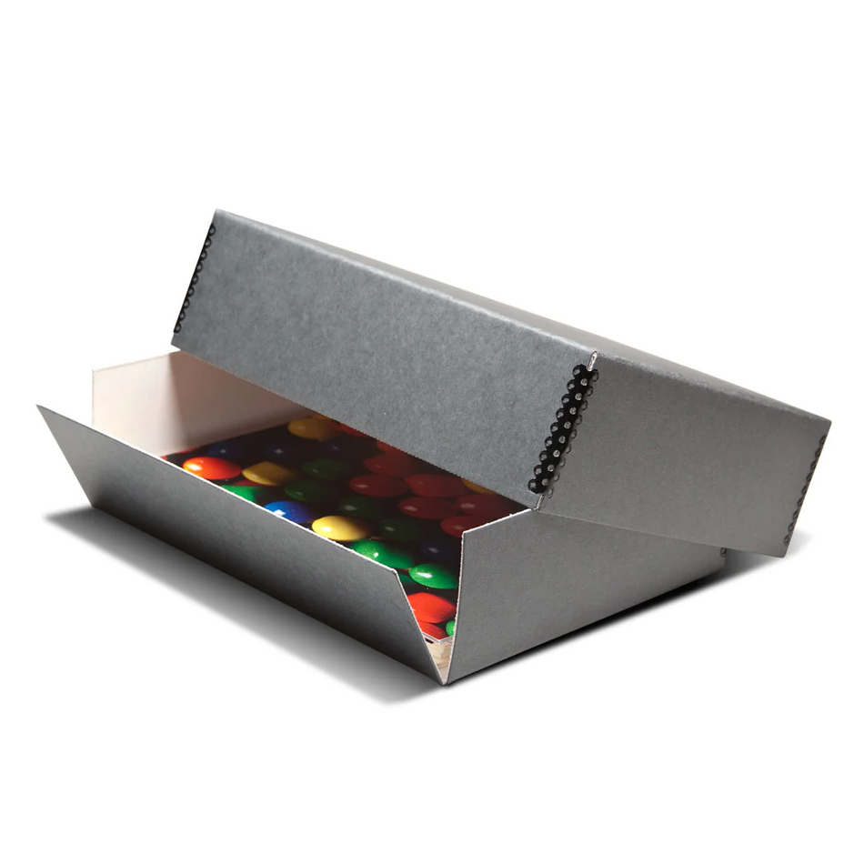 Print File GDF11141 Gray Drop-Front Metal Edge Archival Box 11-1/2x14-1/2x1-1/2