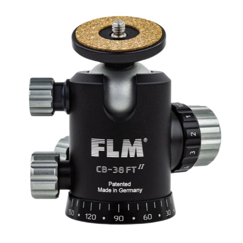 FLM CB-38FTR II Professional Ball Head 38mm with Friction Memory Lock 15 Deg. Stop Pan and Tilt Lock