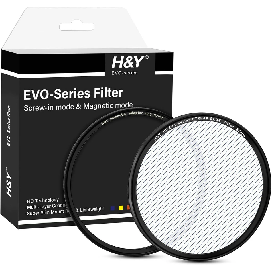 H&Y Filters HD EVO-Series Magnetic Blue Streak Filter Kit - 82mm