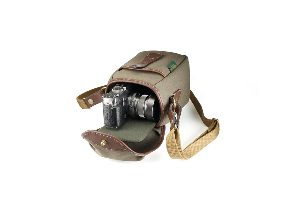 Billingham 72 Camera Bag - Sage FibreNyte / Chocolate Leather