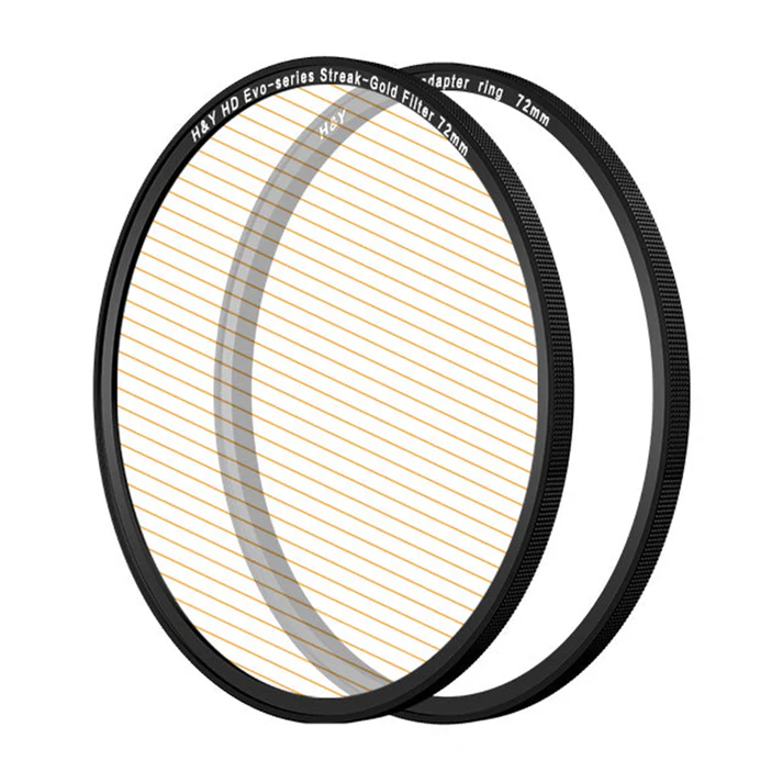 H&Y Filters HD EVO-Series Magnetic Gold Streak Filter & Adapter Ring - 72mm