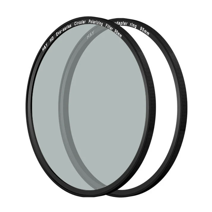 H&Y Filters HD EVO-Series Magnetic Circular Polarising (CPL) Filter & Adapter Ring - 95mm