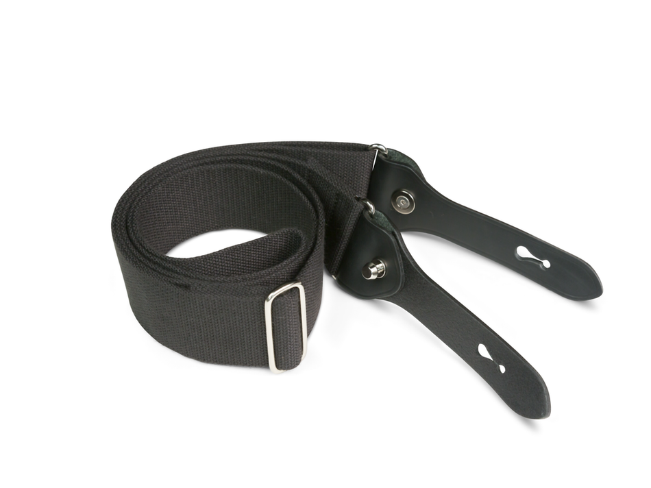 Billingham H1 Shoulder Sling 50mm - Black / Black Leather (Nickel Coated Studs)