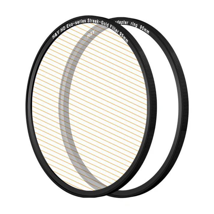 H&Y Filters HD EVO-Series Magnetic Gold Streak Filter & Adapter Ring - 95mm