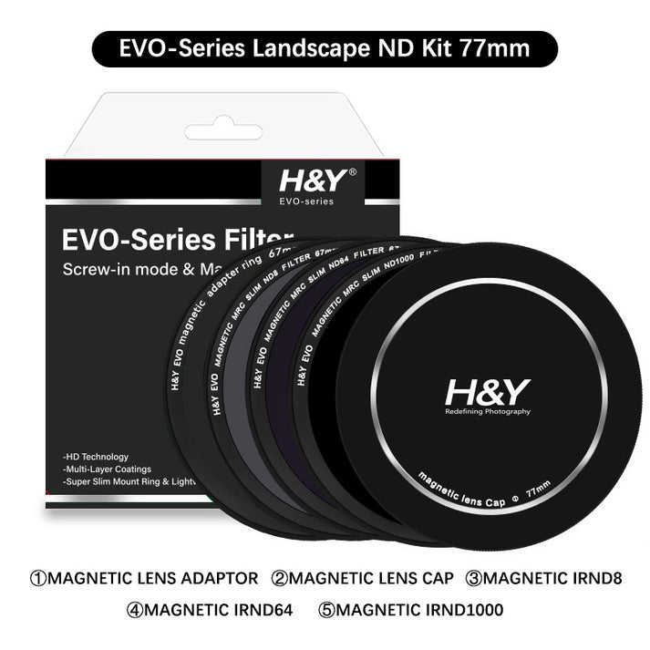 H&Y Filters HD EVO-Series Magnetic Landscape ND Filter Kit - 77mm