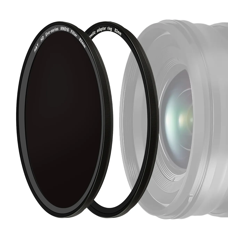 H&Y Filters HD EVO-Series Magnetic IRND16 Filter & Adapter Ring - 77mm