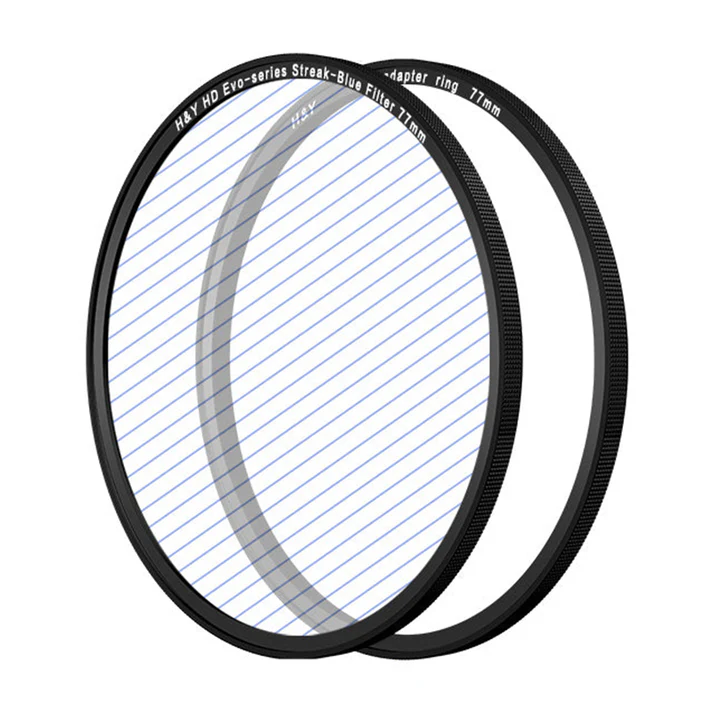 H&Y Filters HD EVO-Series Magnetic Blue Streak Filter & Adapter Ring - 77mm