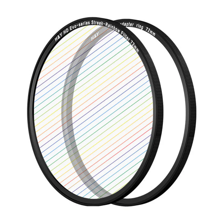 H&Y Filters HD EVO-Series Magnetic Rainbow Streak Filter & Adapter Ring - 72mm