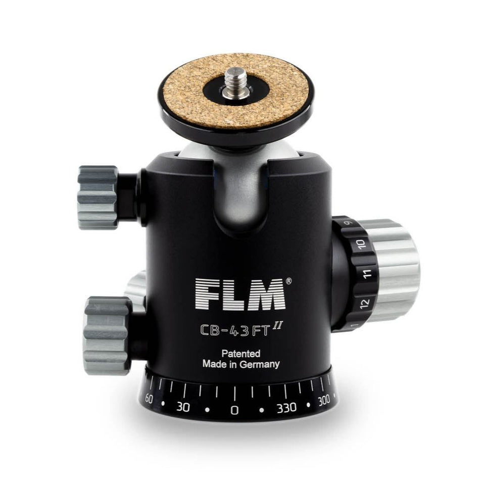 FLM CB-43FTR II Professional Ball Head 43mm with Friction Memory Lock 15 deg, Stop Pan and Tilt Lock