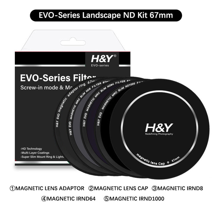 H&Y Filters HD EVO-Series Magnetic Landscape ND Filter Kit - 67mm