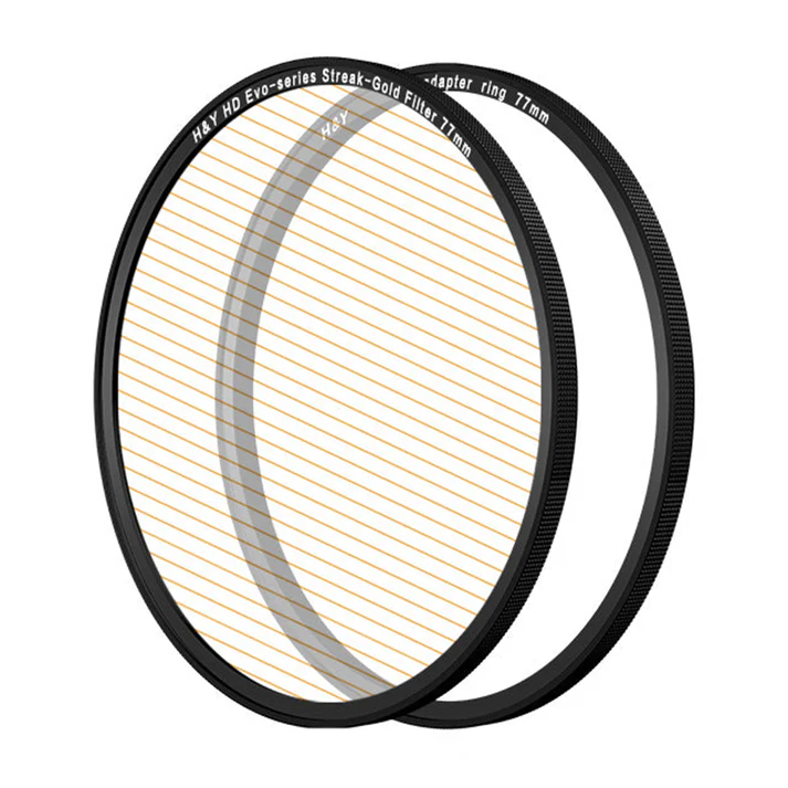 H&Y Filters HD EVO-Series Magnetic Gold Streak Filter & Adapter Ring - 77mm