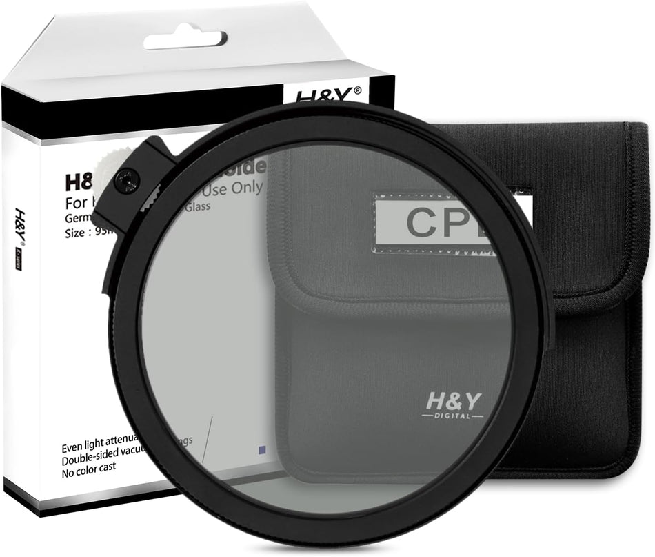 H&Y Filters Drop-in (95mm) Circular Polariser (CPL) Filter for RevoRing Swift Drop-in Racks & K-Series Magnetic Holder