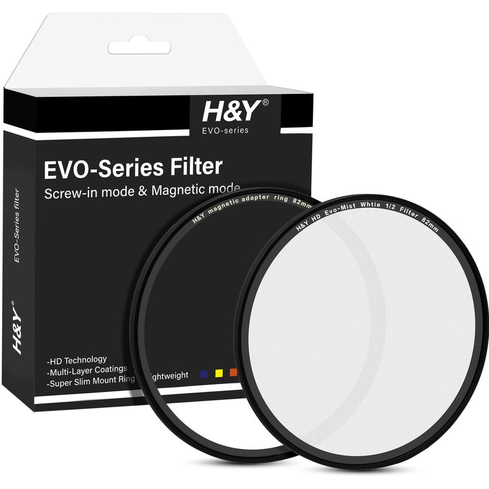 H&Y Filters HD EVO-Series Magnetic White Mist (1/2) Filter & Adapter Ring - 82mm