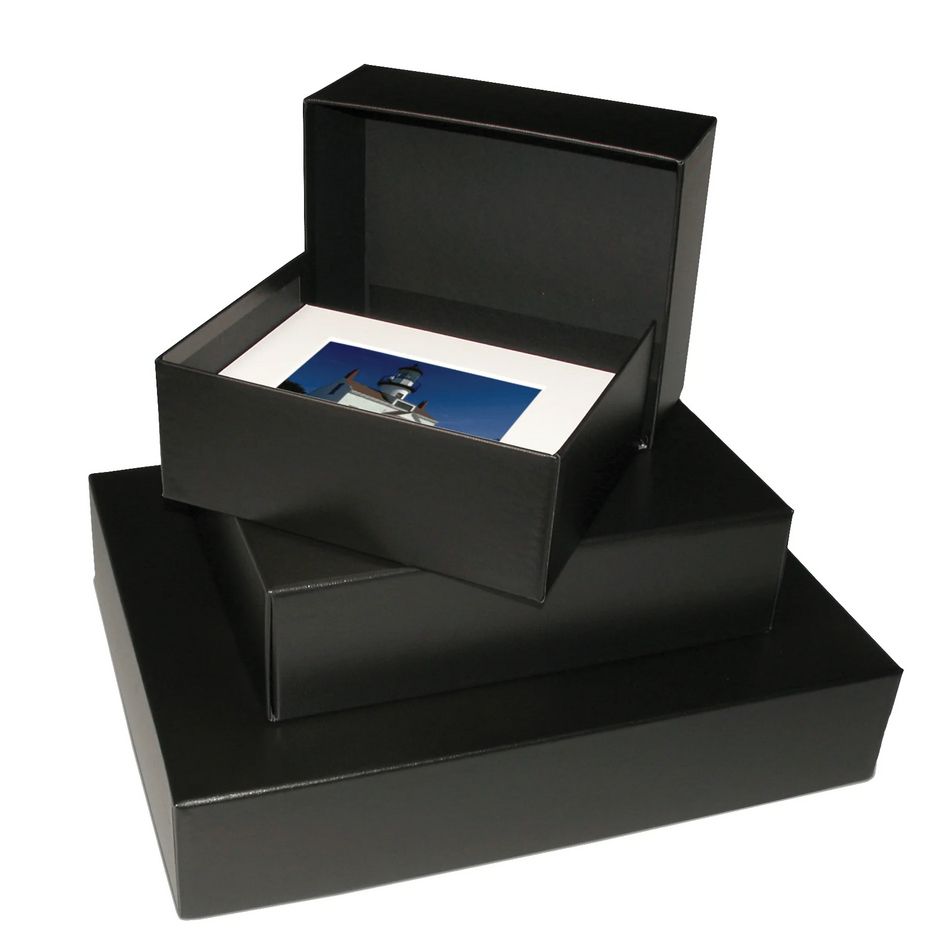 Print File PBB16204 Black Clamshell Portfolio Box w/ black lining 16-1/4x20-1/4x4