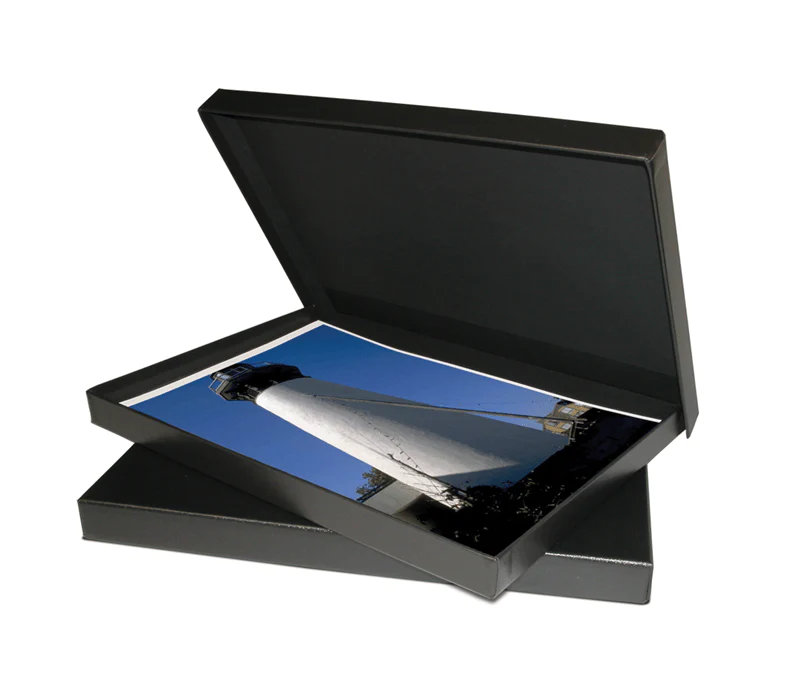 Print File PBB8111 Black Clamshell Portfolio Box w/ black lining 8-3/4x11-1/4x1-3/8