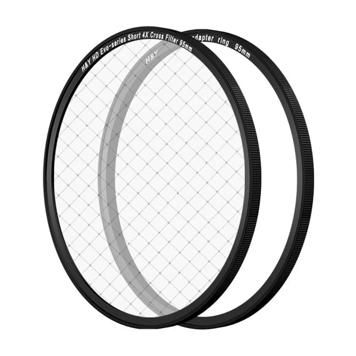 H&Y Filters HD EVO-Series Magnetic Short 4X Cross Star Filter & Adapter Ring - 95mm