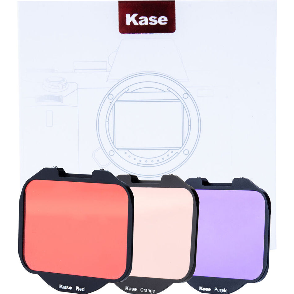 Kase Clip-In 3-in-1 Underwater Filter Set for Sony Alpha (Red, Orange, Purple)