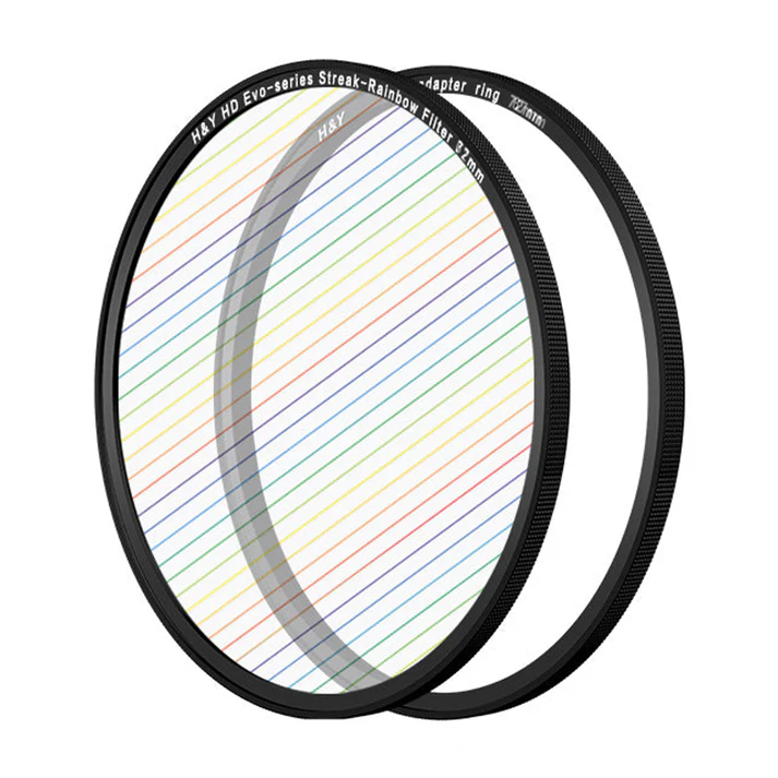 H&Y Filters HD EVO-Series Magnetic Rainbow Streak Filter & Adapter Ring - 77mm