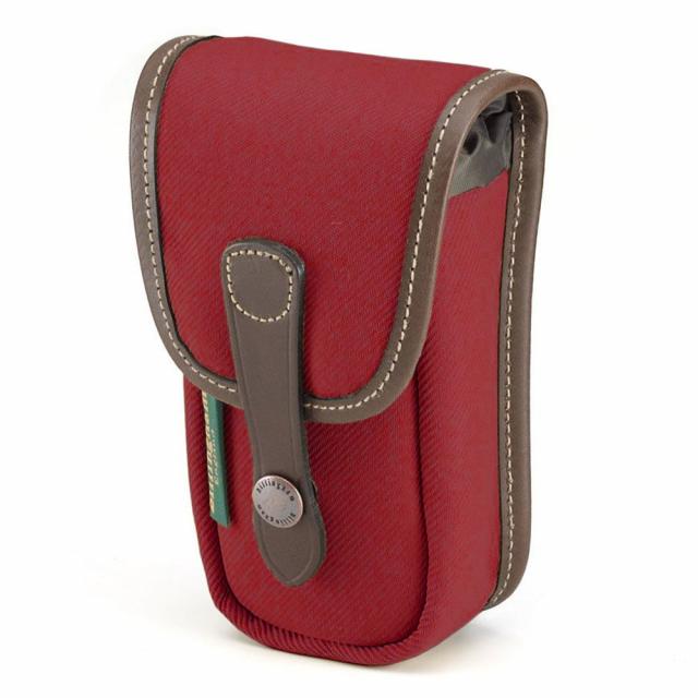 Billingham AVEA 3 End Pocket Pouch - Burgundy Canvas / Chocolate Leather