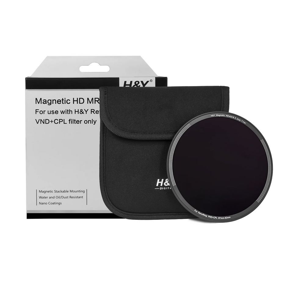 H&Y Filters ND400 (9 Stop) Magnetic Clip-On Filter for RevoRing (46-62mm)