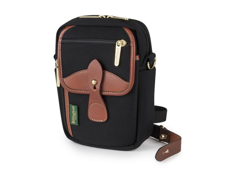 Billingham Airline Stowaway Camera Bag - Black Canvas / Tan Leather