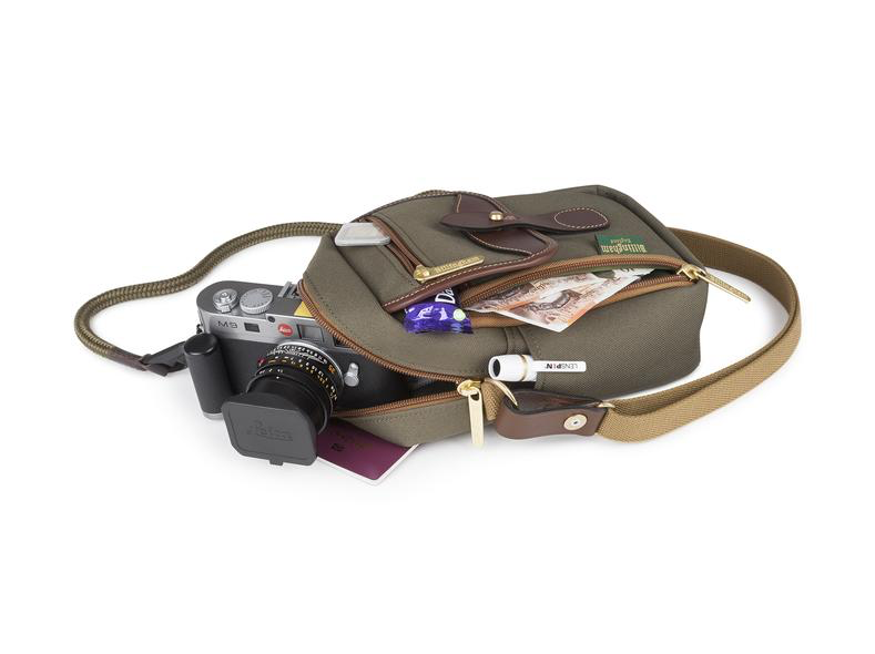 Billingham Airline Stowaway Camera Bag - Sage FibreNyte / Chocolate Leather